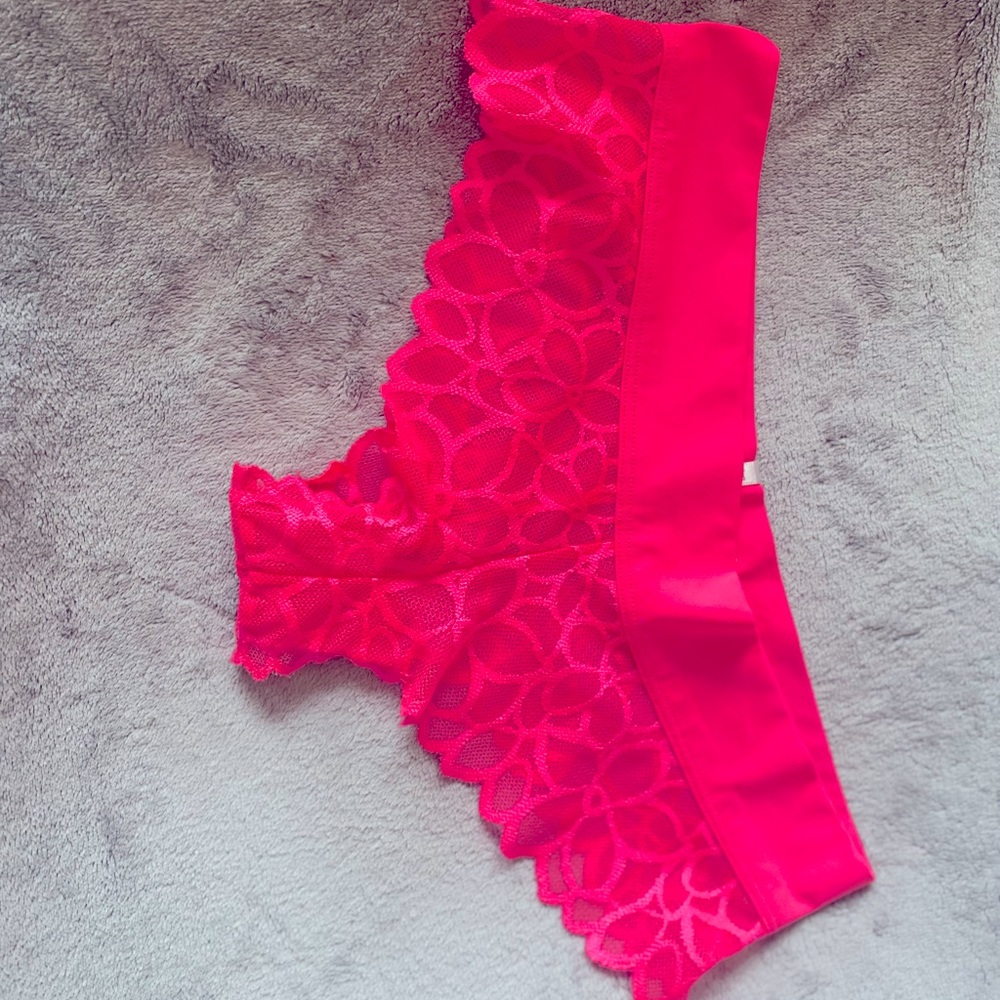 Hot pink lace Brazilian lace panty